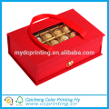 Caixa de presente de chocolate rígida de luxo com divisórias